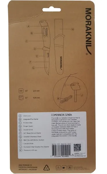 Нож Mora Companion Spark (S) Yellow