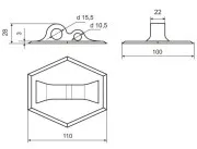 Крепление бокового леера Gray