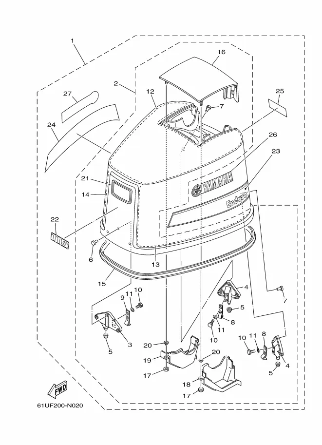 Обтекатель верхний 1