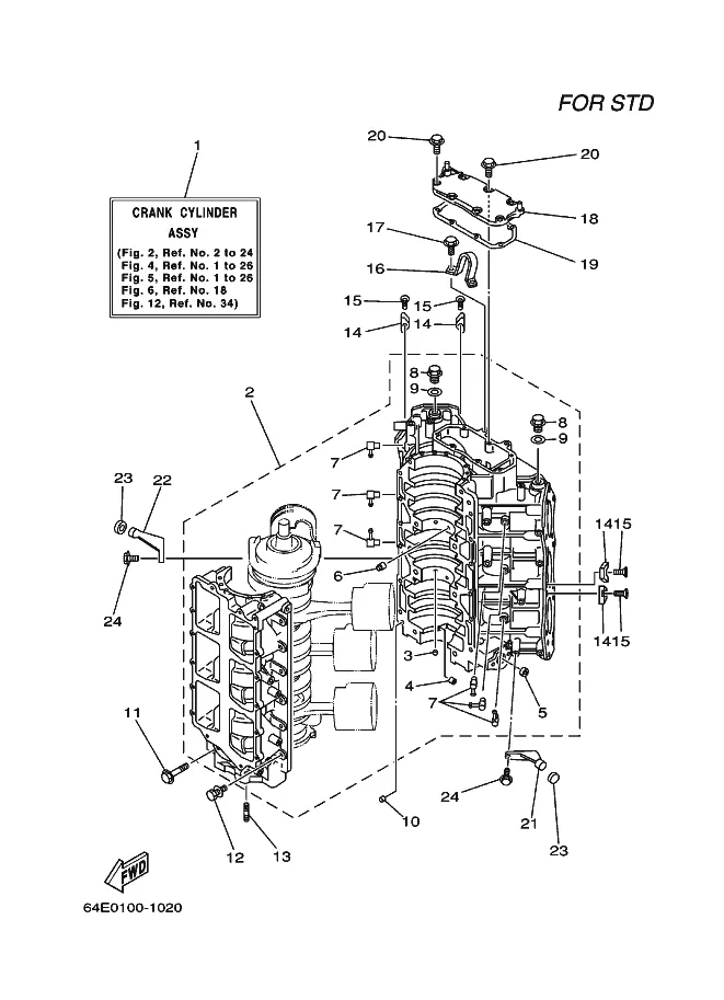 Цилиндр и картер двигателя