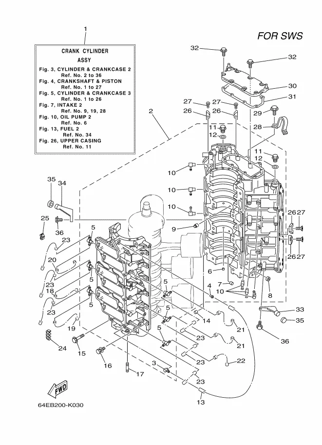 Цилиндр и картер двигателя 2