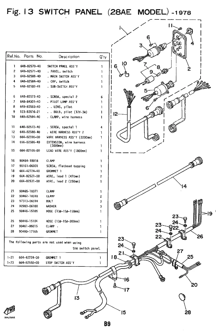 Панель переключателей